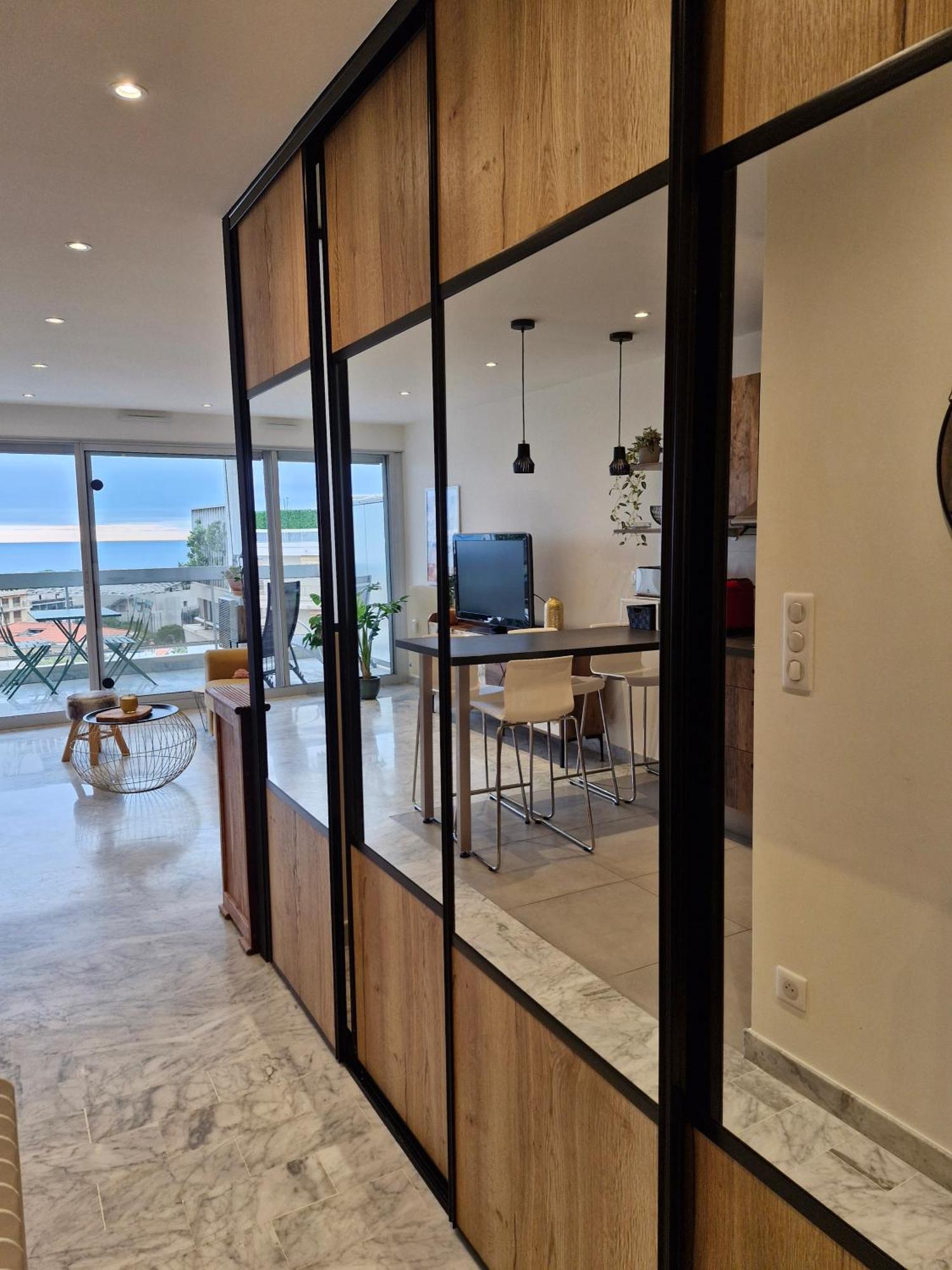 Sunny and cosy sea view studio Antibes Zewnętrze zdjęcie